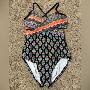 Coastal Zone by Jantzen Wrap Swimsuit
